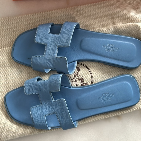 Hermès Oran Bleu Cameo size 37 ½ - Picture 2 of 6